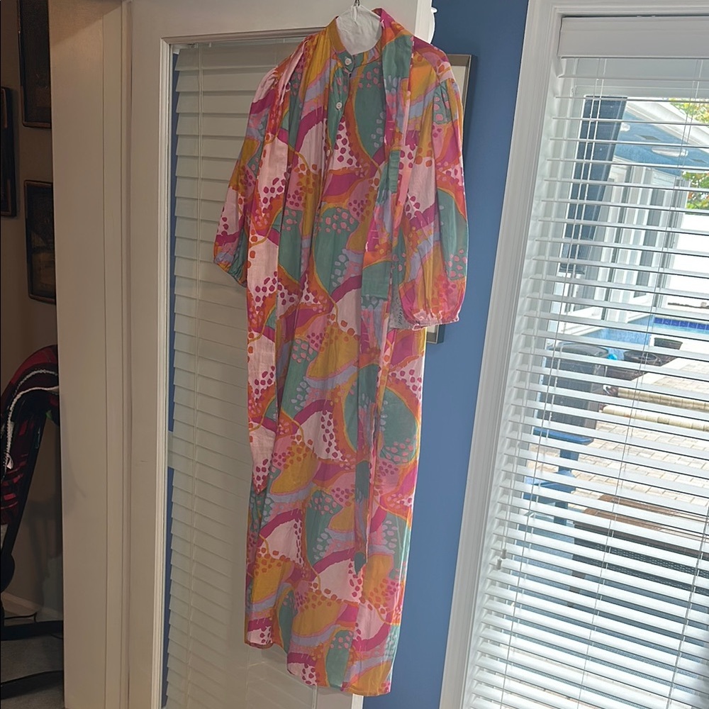 Get Ready for Spring! Colorful Patterned Short Sleeve Maxi Dress